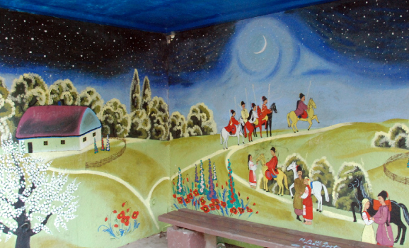 На Київщині місцева художниця розмалювала всі зупинки села